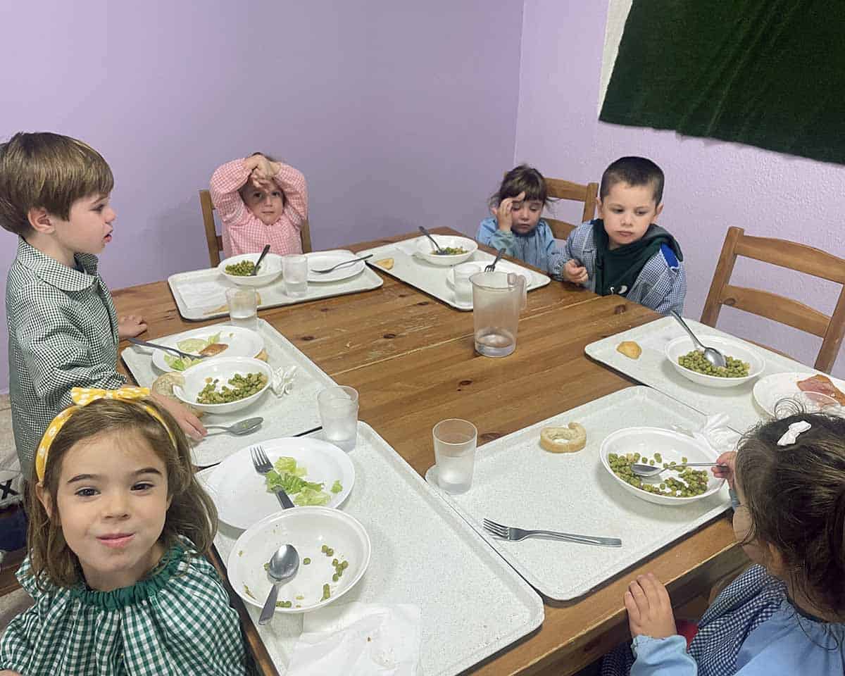 Menú escolar saludable Colegio San Gabriel Zuera