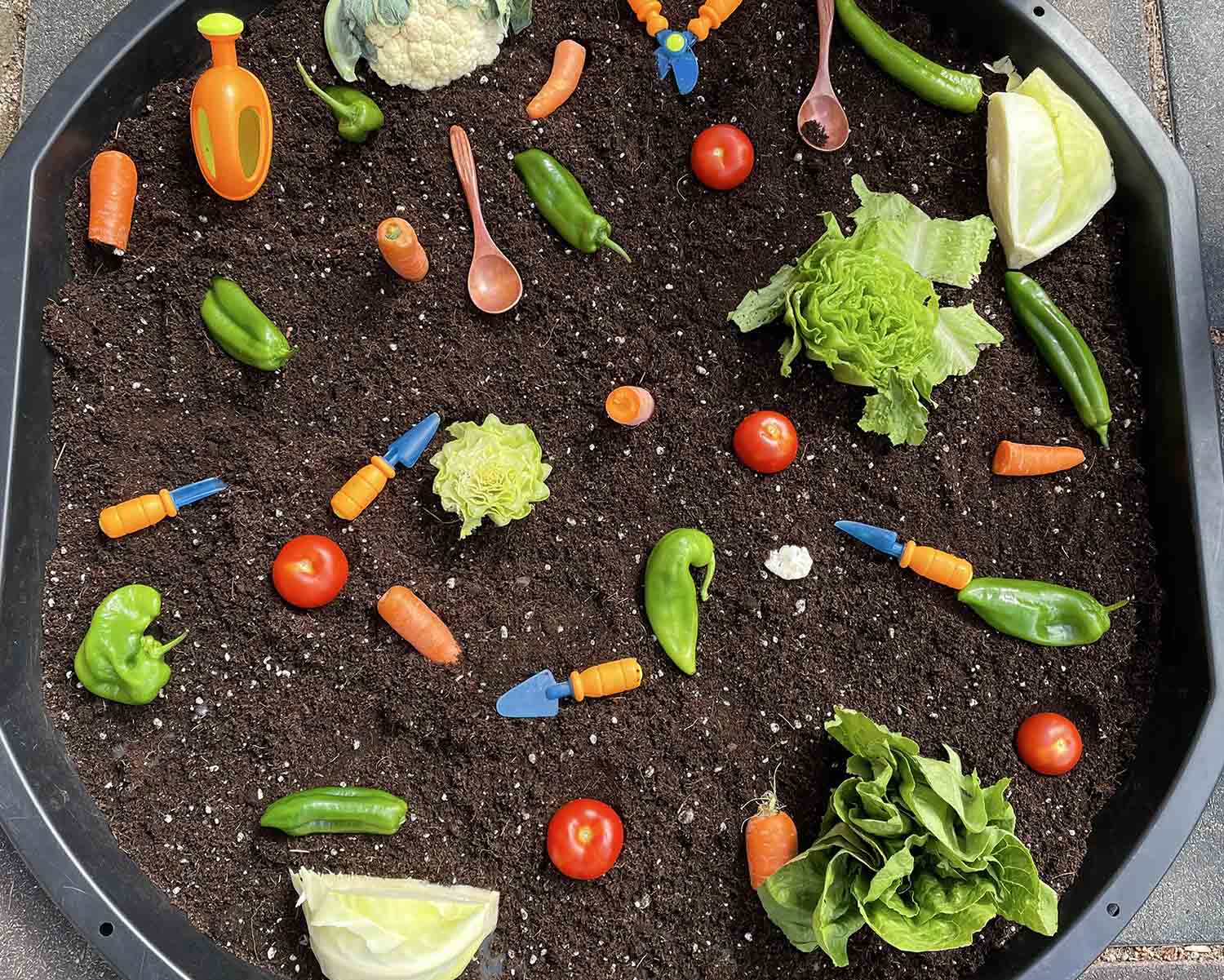 Bandeja Tuff Tray en Educación Infantil Colegio San Gabriel Zuera