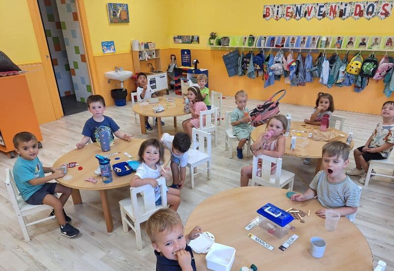 Clase de Infantil de San Gabriel donde se fomenta el Juego y bilingüismo